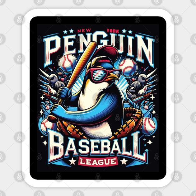 Penguin Baseball Tribute - Penguin Baseball League - Baseball Gift Sticker by TributeDesigns